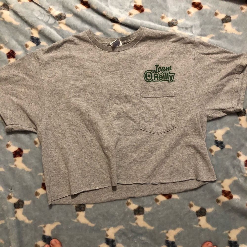 O’ Rilley auto parts tee shirt in grey